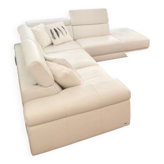 Corner lounge sofa white natuzzi
