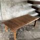 Large upcycled golden teak coffee table L1m60 W70 H45