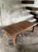 Large upcycled golden teak coffee table L1m60 W70 H45