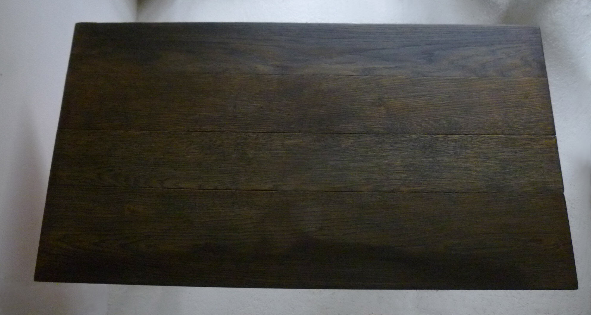 Oak, black and orange bistro table