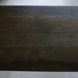Oak, black and orange bistro table