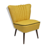 50s vintage cocktail armchair "yellow lelievre fabric