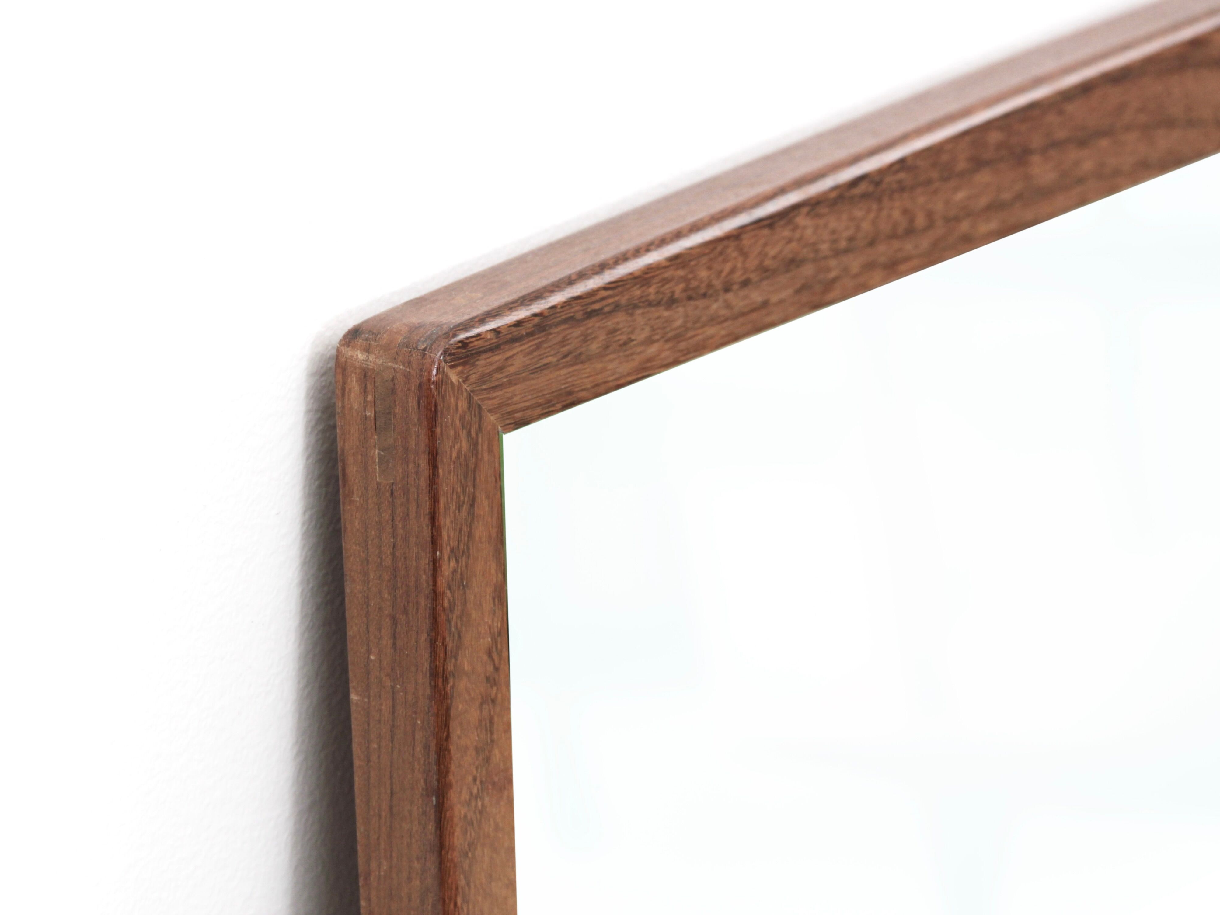 Miroir scandinave horizontal en palissandre de Rio 139x47cm