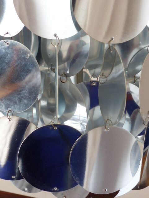 Table lamp silver lozenge and tulip foot, end of the years 70