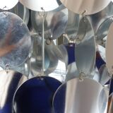 Table lamp silver lozenge and tulip foot, end of the years 70