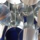 Table lamp silver lozenge and tulip foot, end of the years 70