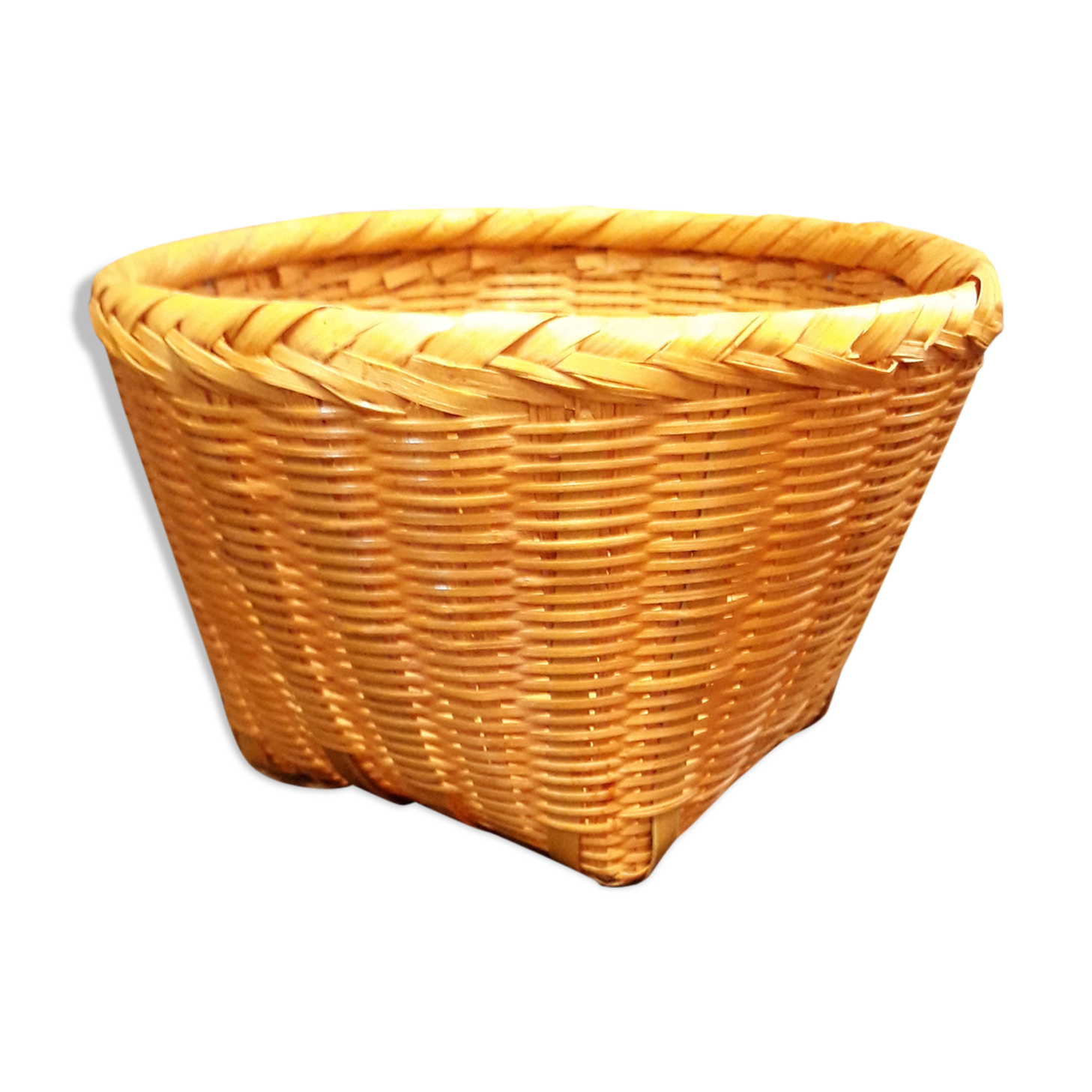 Vintage rattan pot cover