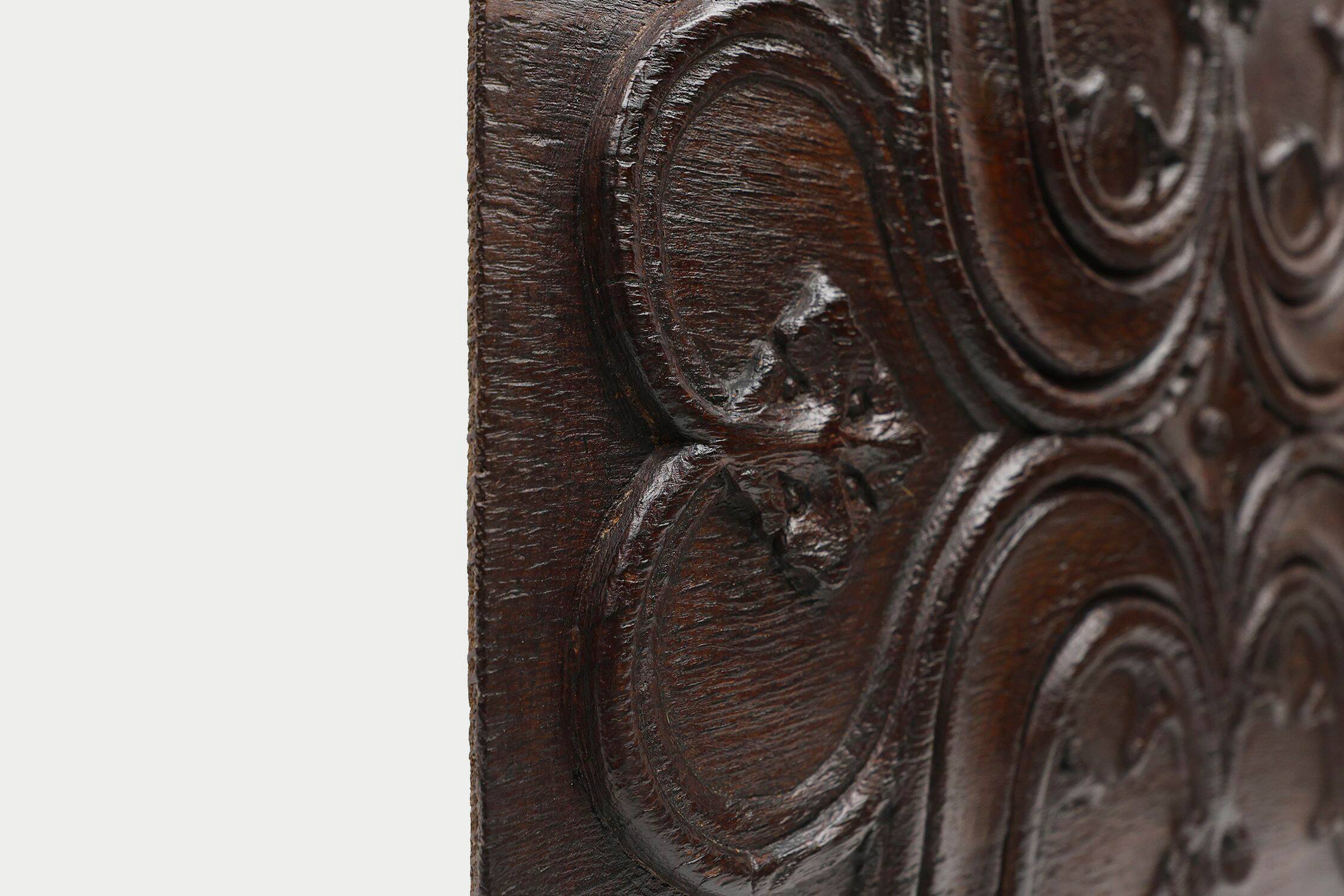 16th Century Hand-Crafted Gothic Panel in Oak, Belgium