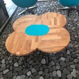 Four-leaf clover solid wood modular coffee tables