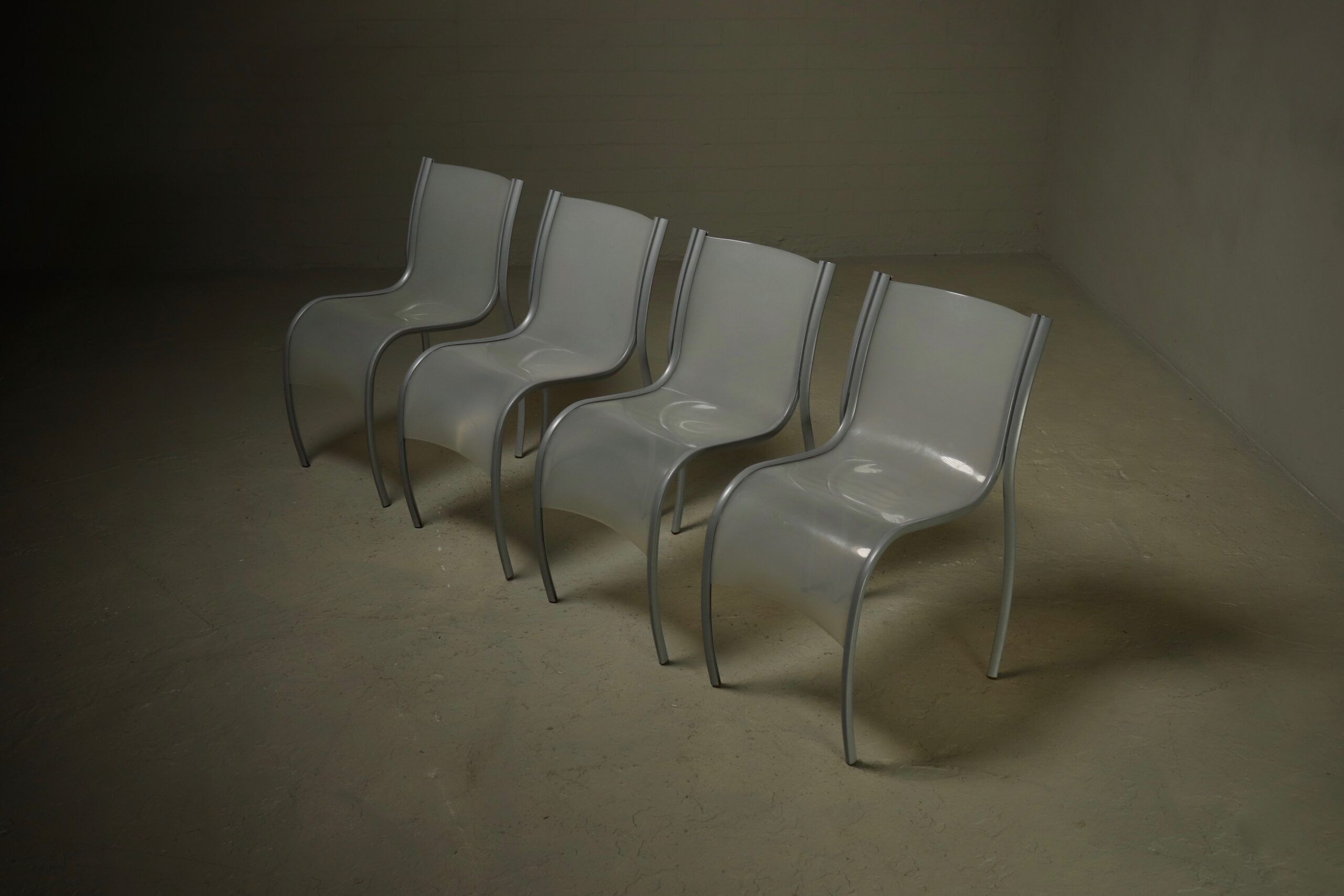 Set of 4 FPE chairs by Ron Arad for Kartell 1990s