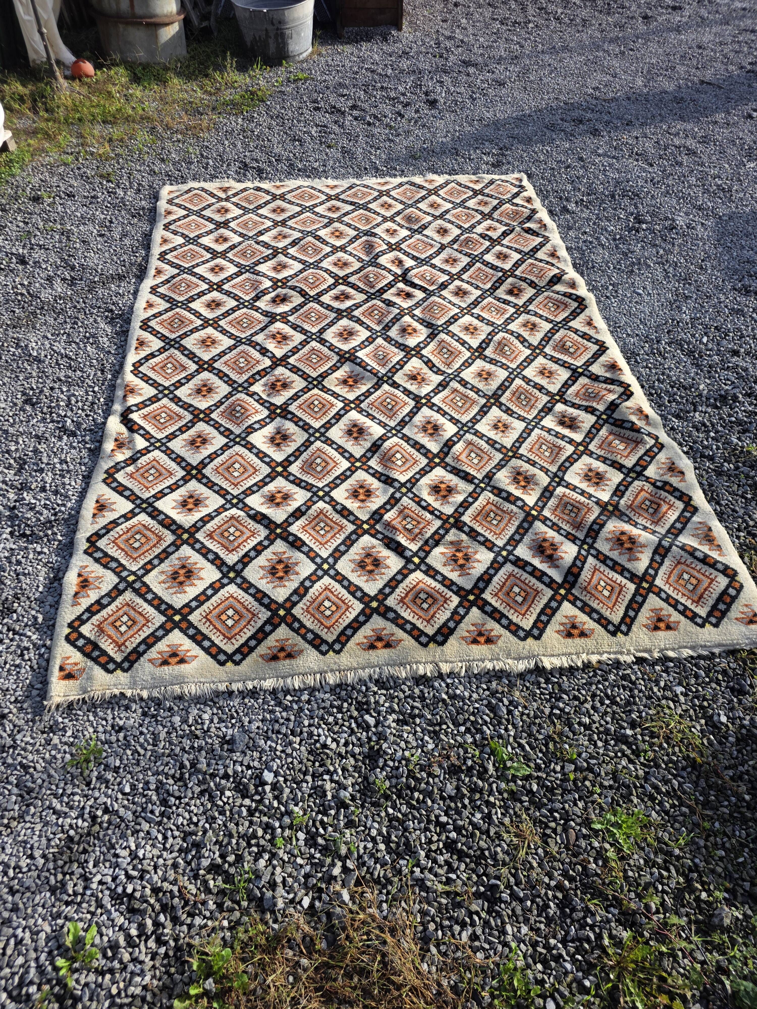 Tapis scandinave en laine des années 60/70