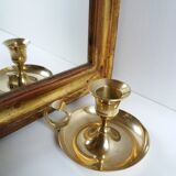 Golden brass cellar rat bougeoir