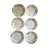 Old plates with matching flowers