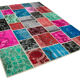 Tapis patchwork multicolore vintage 179 cm x 243 cm fait à la main anatolian vintage