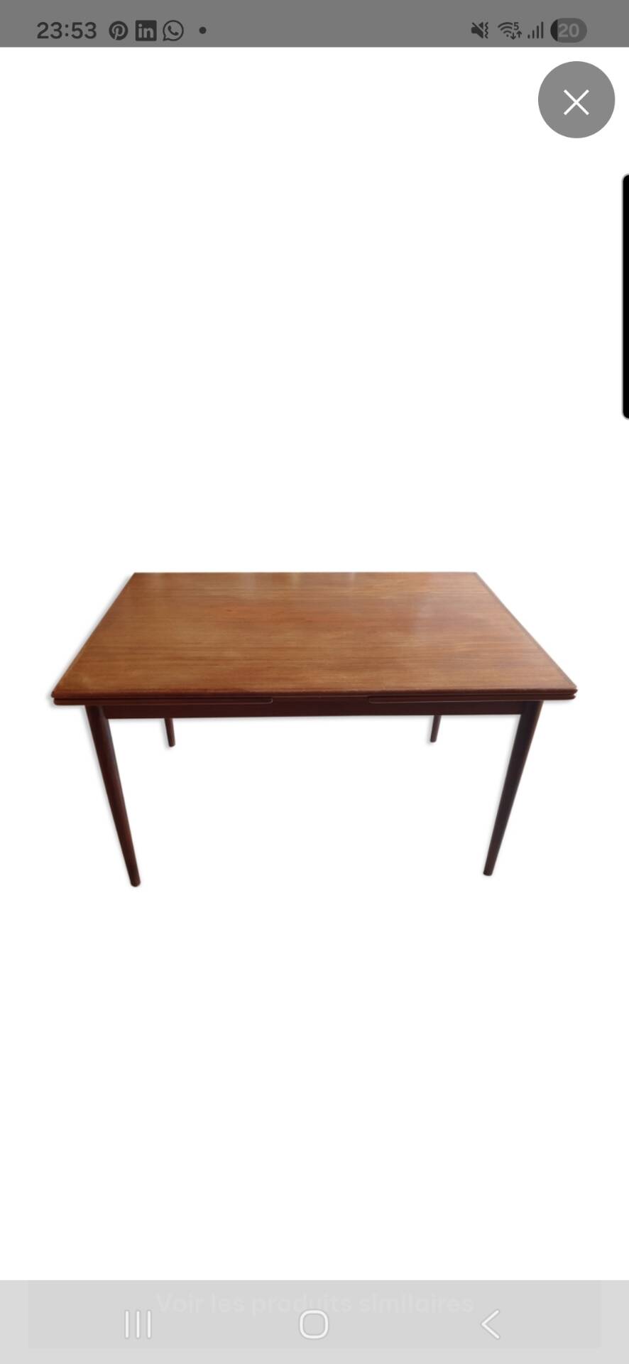 Vintage teak table by Willy Sigh