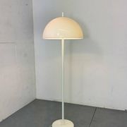 Lampadaire vintage moderniste en forme de champignon blanc de l'ère spatiale de Dijkstra Lampen, années 1970