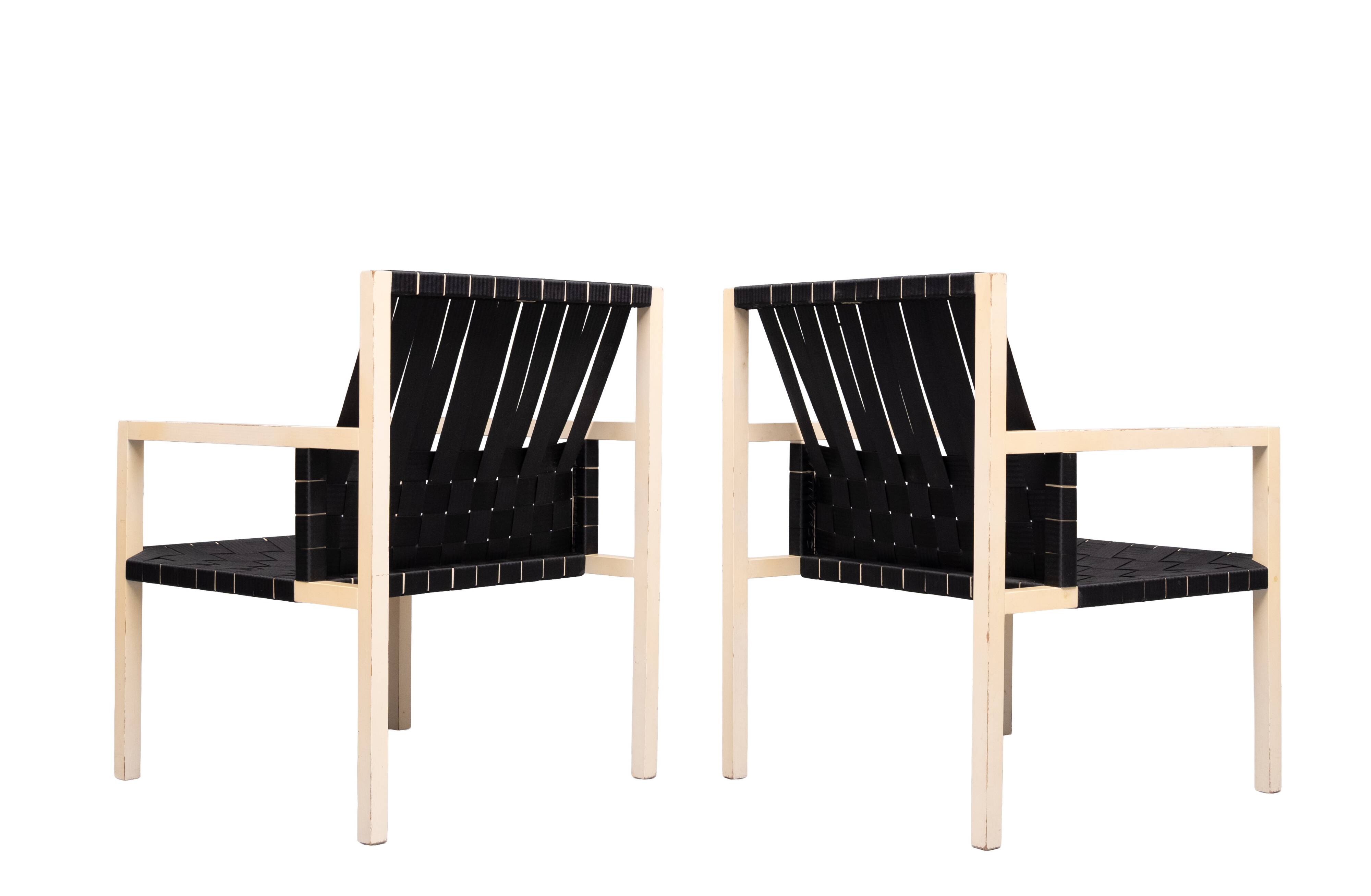 Gijs Bakker set of 4 ''Seatbelt'' Chairs 1978 Holland