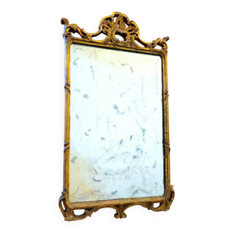 Miroir en bois doré et mercure, 1800