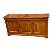 Massive cherry wood sideboard with 3 doors and 3 drawers, Louis Philippe style.