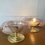 Vintage glass globe table lamp