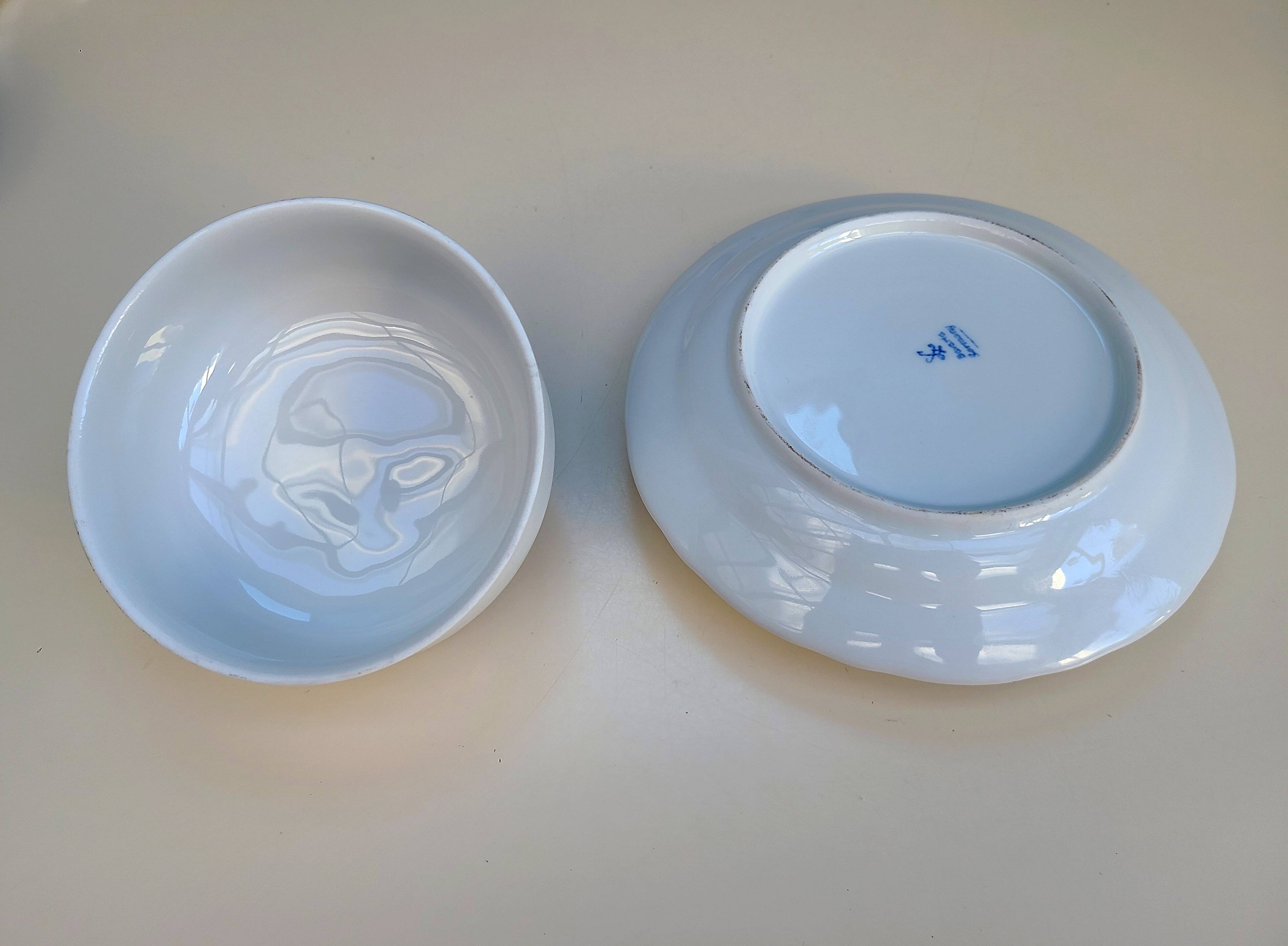 White porcelain butter dish with cover