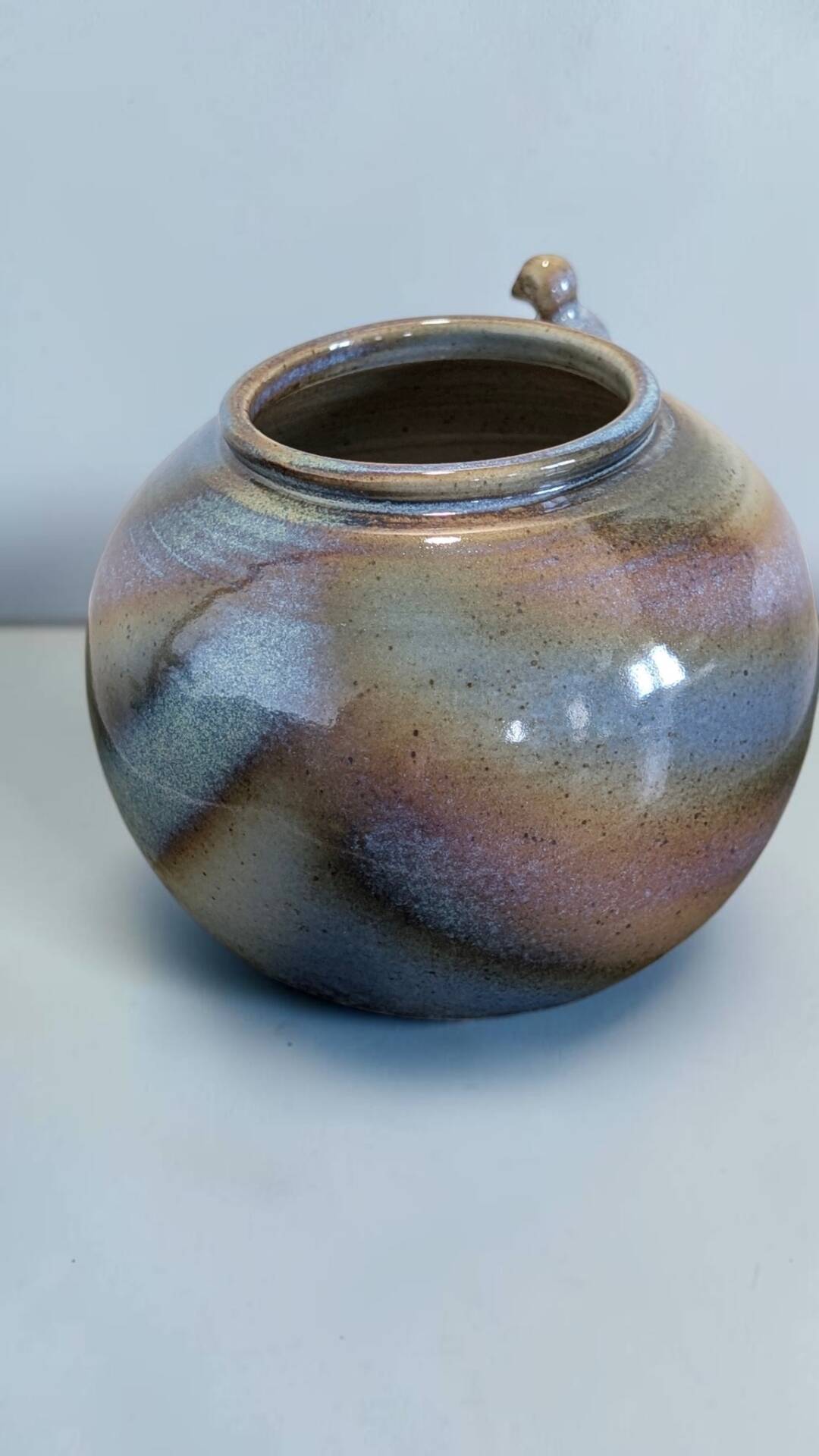Stoneware vase signed JM – Jean-Marie Delahaye