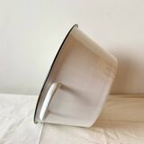 Large vintage basin in white enameled sheet metal