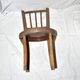 Child's bistro chair in curved turned wood, Fischel Thonet style, 1950.