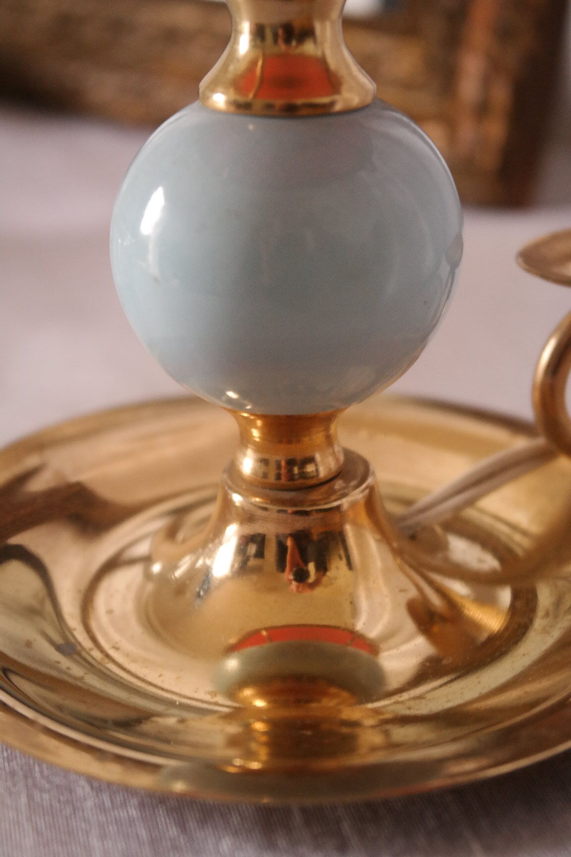 Vintage cellar rat lamp 70 opaline orange