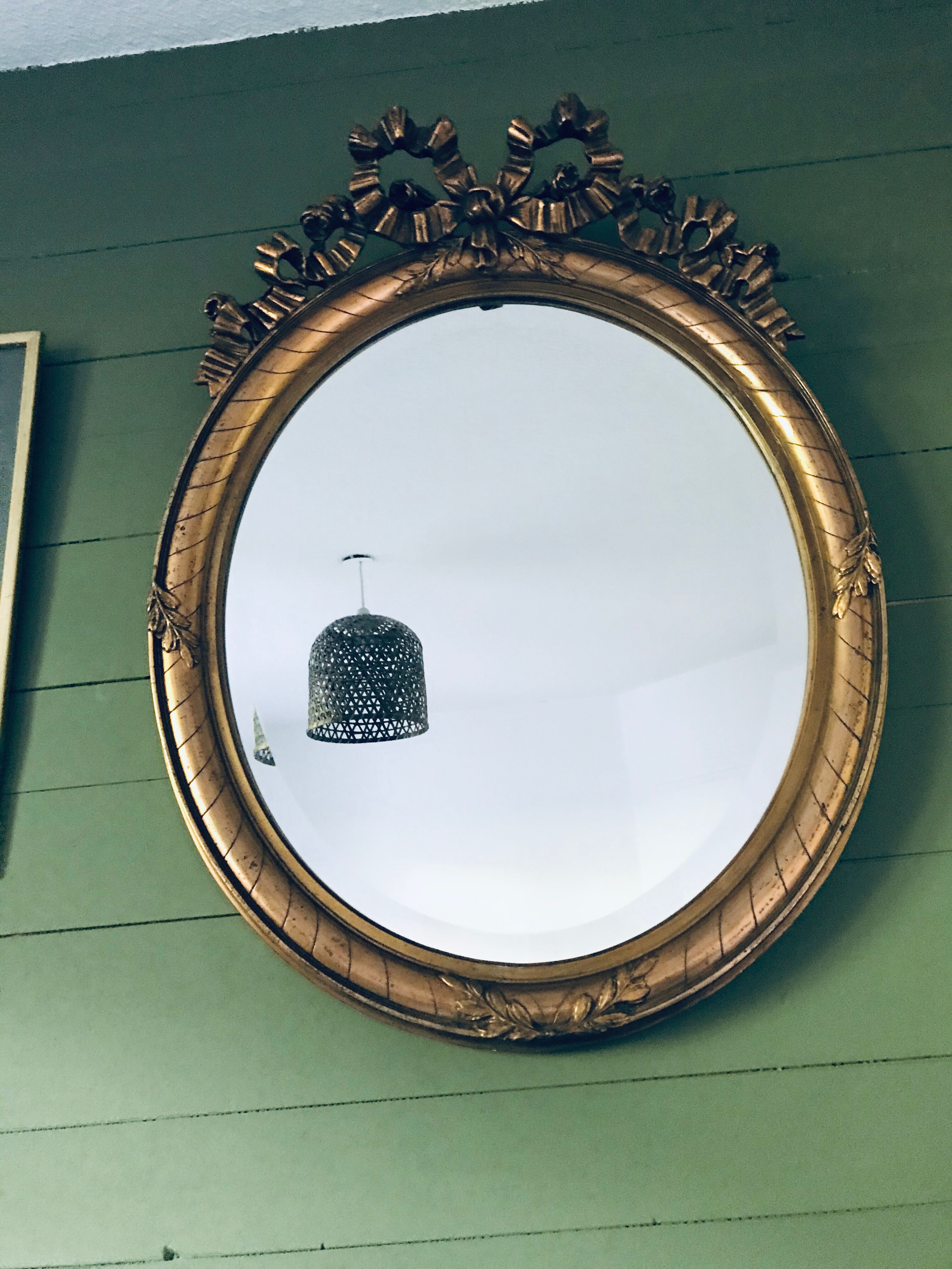 1900 mirror with beveled knot - 80x62cm