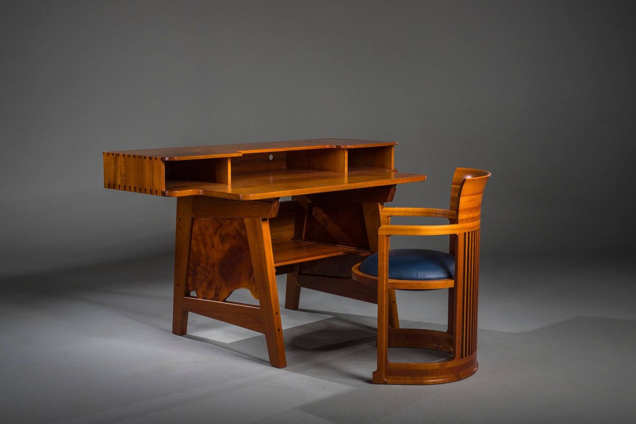 Mid-century modern teak desk, 1980s