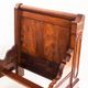 Bed made of solid walnut with marquetry details. France, 1930s.
