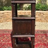 Gothic-style carved oak bedside