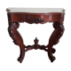 Console bois sculpté et marbre