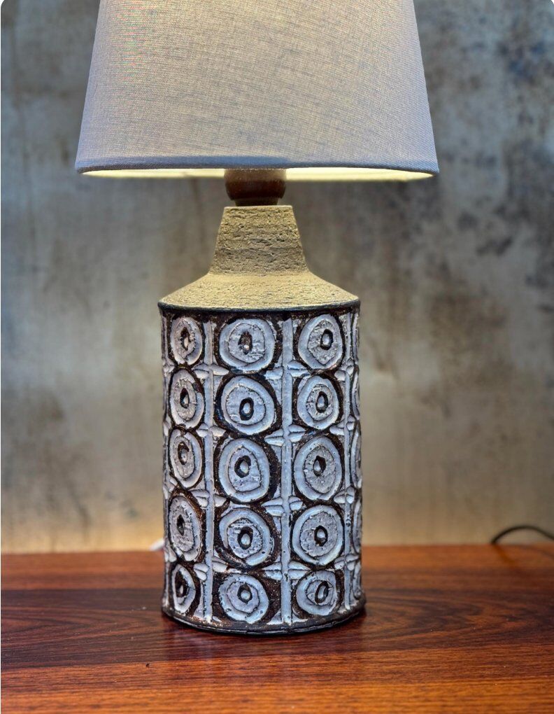 Lampe de table en grès Axella danoise vintage, années 1960