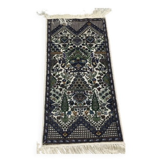 Tableau Tapis noué à main en soie naturelle
