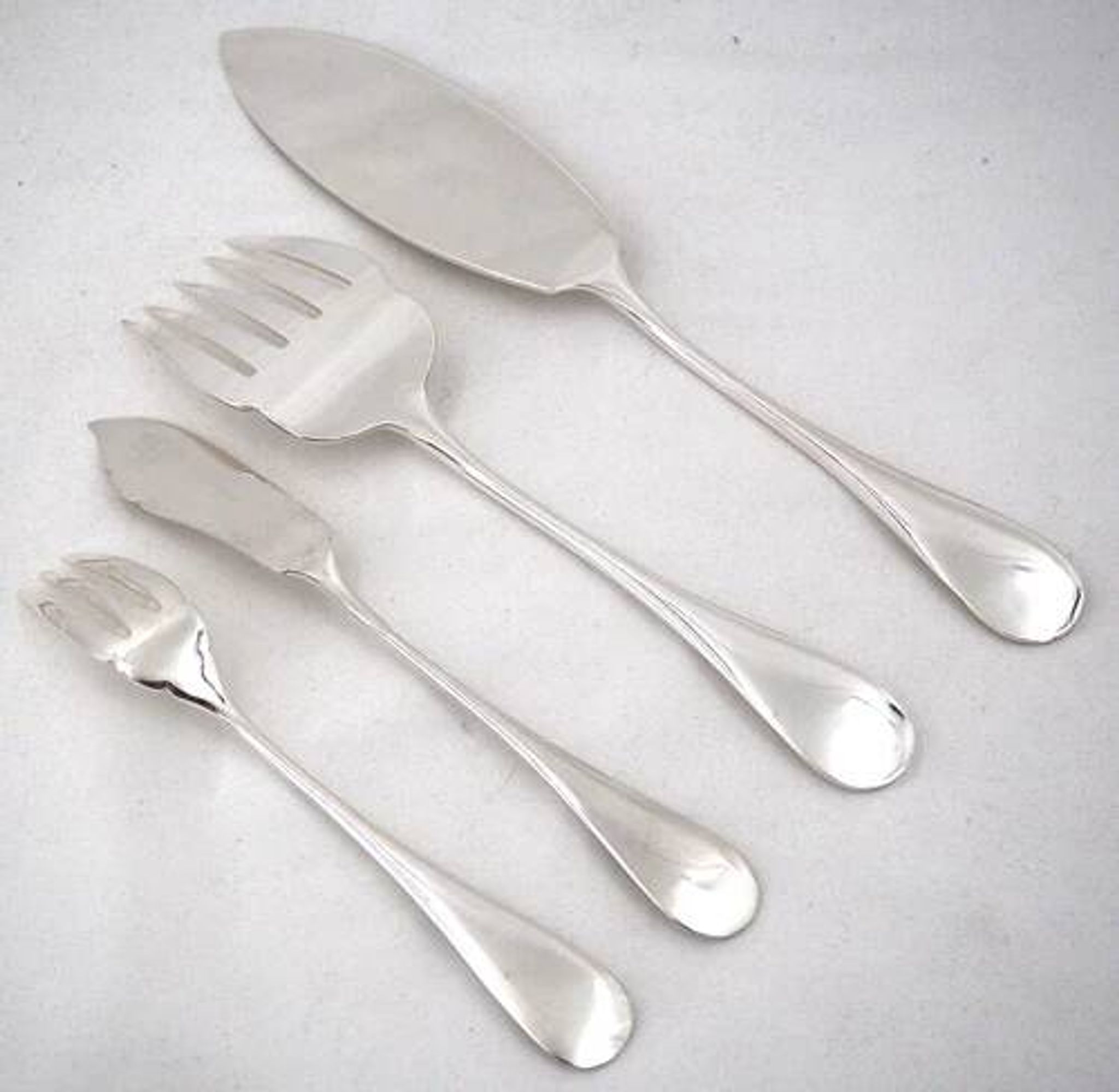 Christofle Fidélio 10 fish cutlery + serving cutlery 22 pieces silver-plated metal