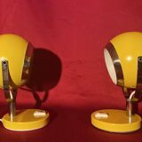 Pair of Eye Ball lamps, Space Age, 70s