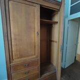 Vintage wardrobe with ice linen and wardrobe