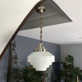 Murano glass and chrome suspension