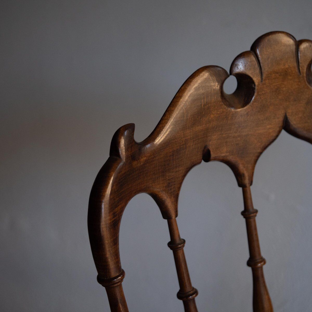 Vintage Chiavarina chair with armrests, 1950s