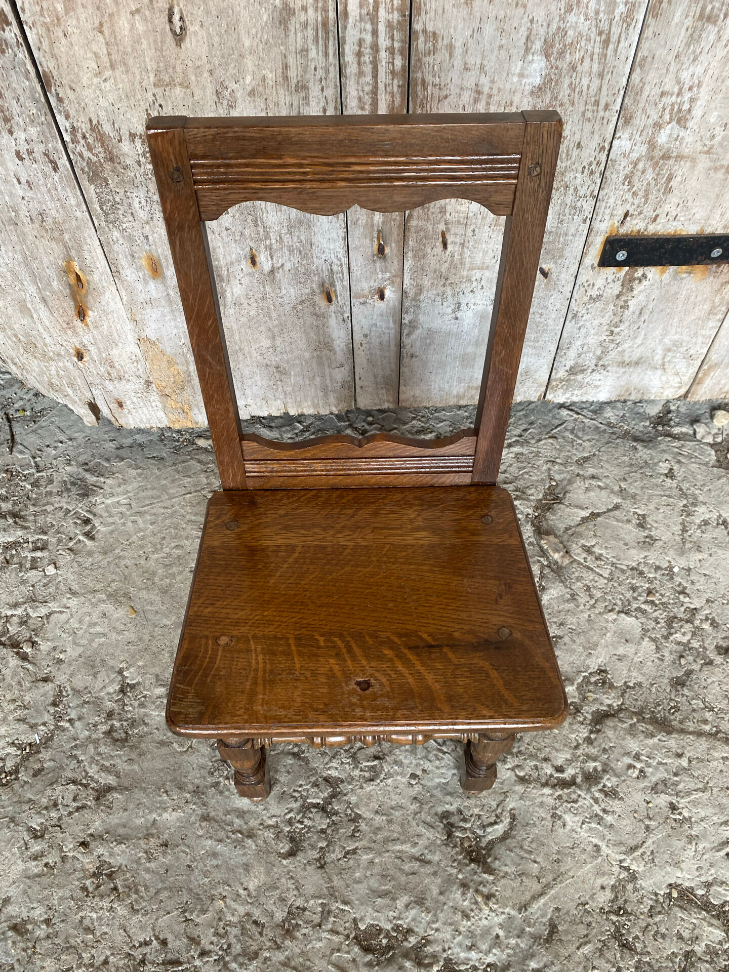 Vintage Solid Oak Lorraine Child's Chair