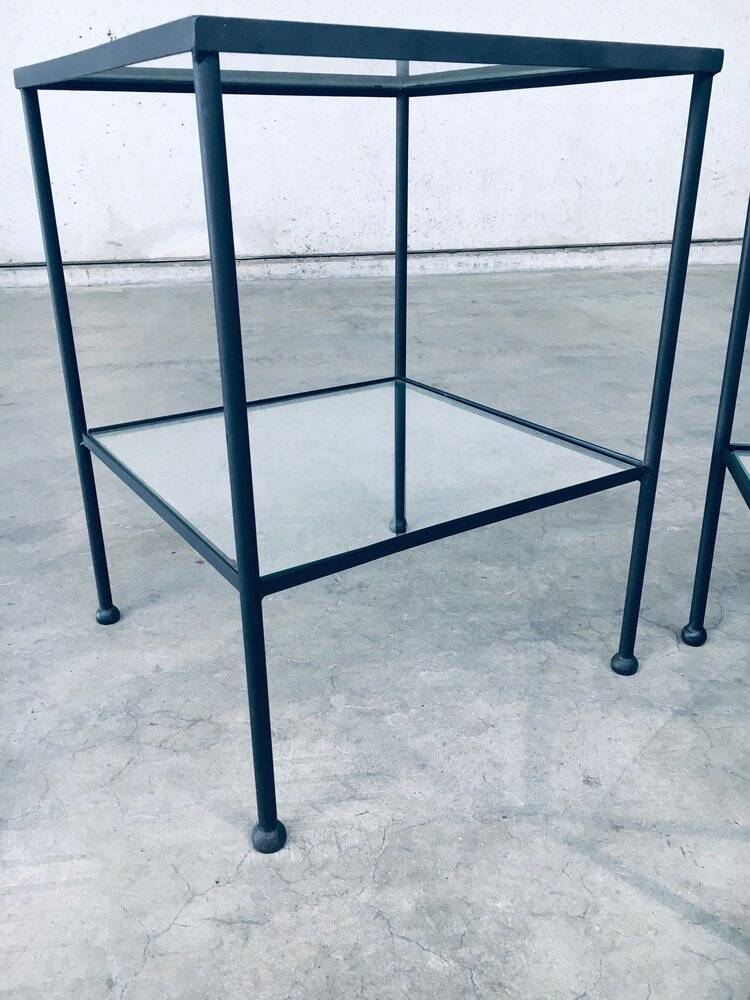 Minimalist Two-Tier Side Tables, Belgium, 1960s, Set of 2