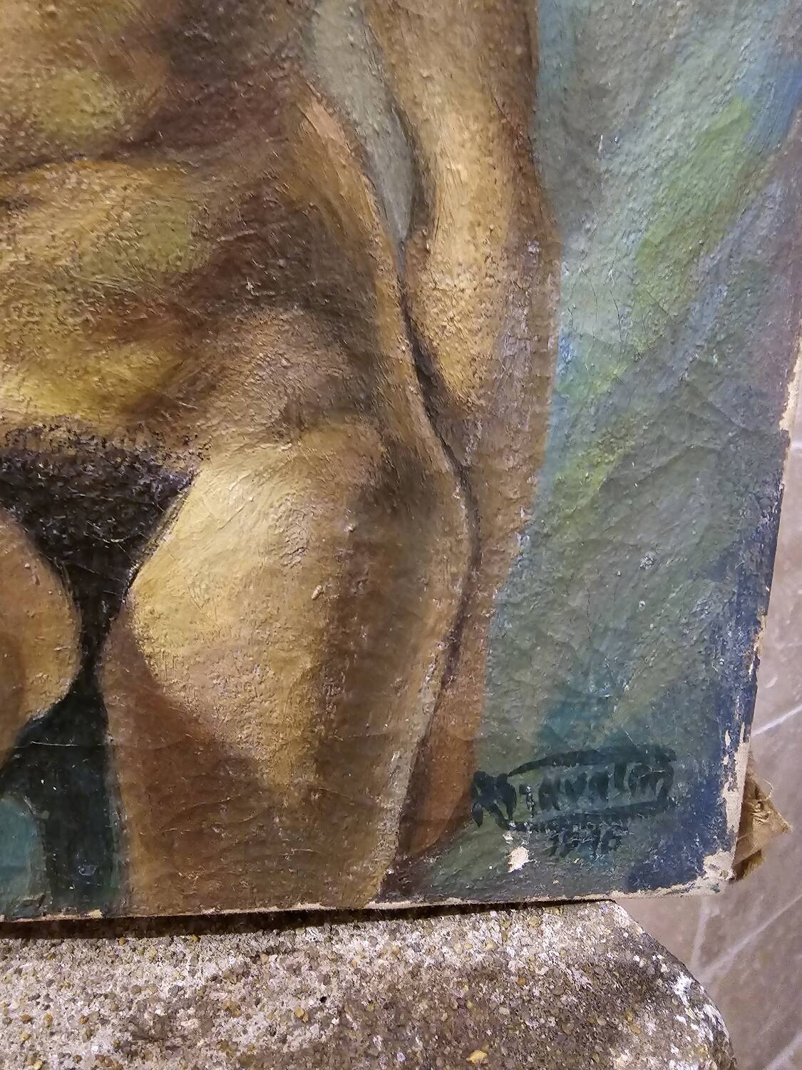 Nude oil painting