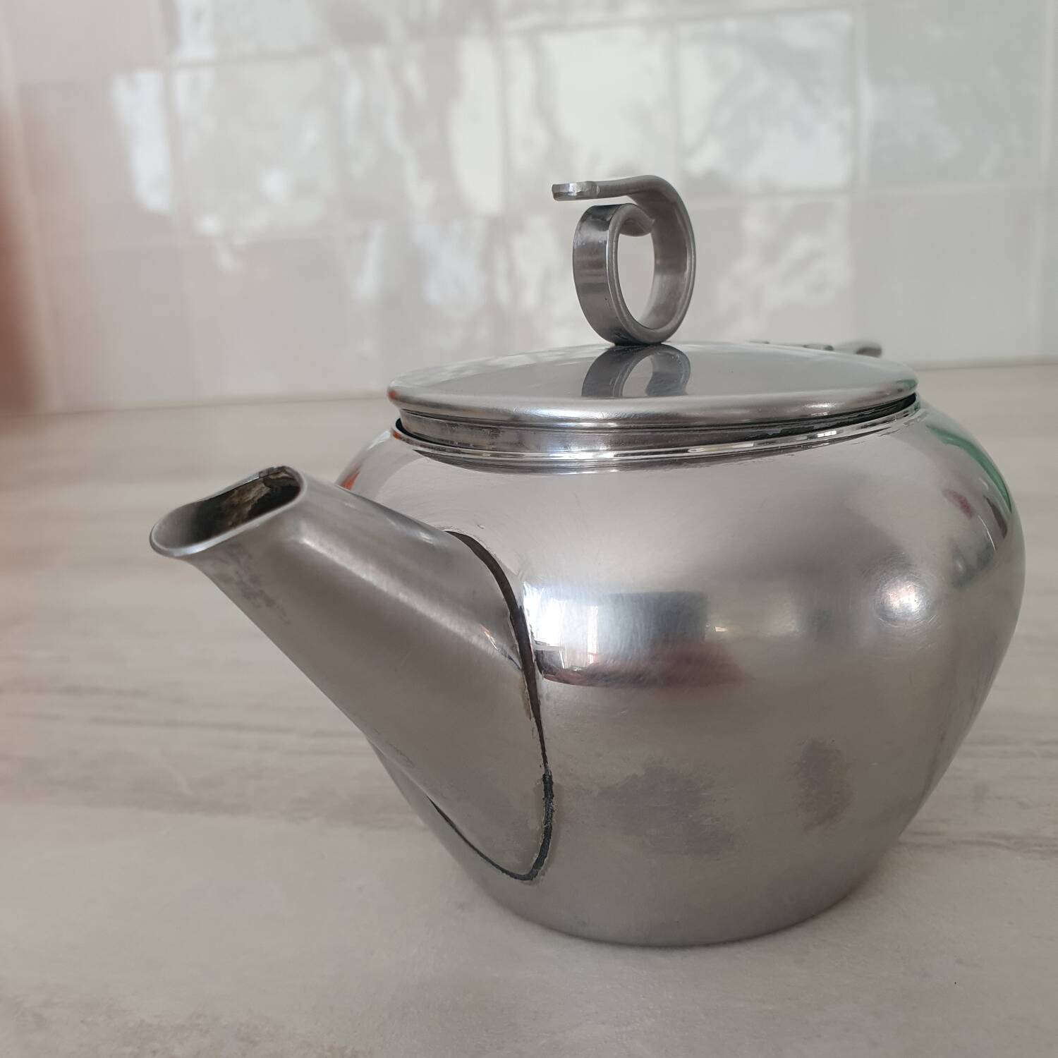Rémy Letang / Small brushed 18/10 stainless steel teapot