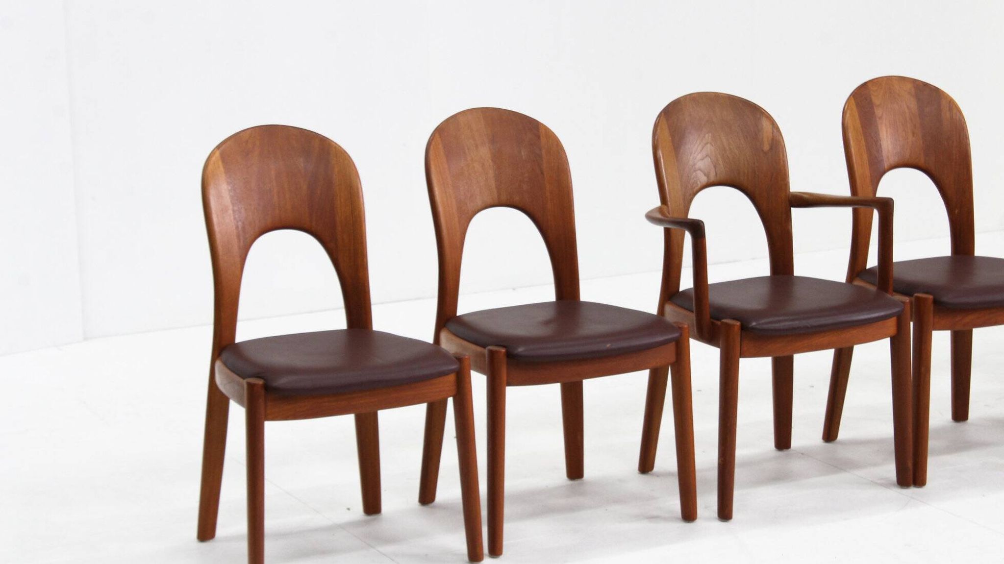 Vintage Danish dining chairs by Niels Koefoed for Koefoeds Hornslet, set of 6