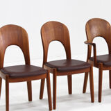 Vintage Danish dining chairs by Niels Koefoed for Koefoeds Hornslet, set of 6