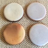 Series of 4 stoneware plates