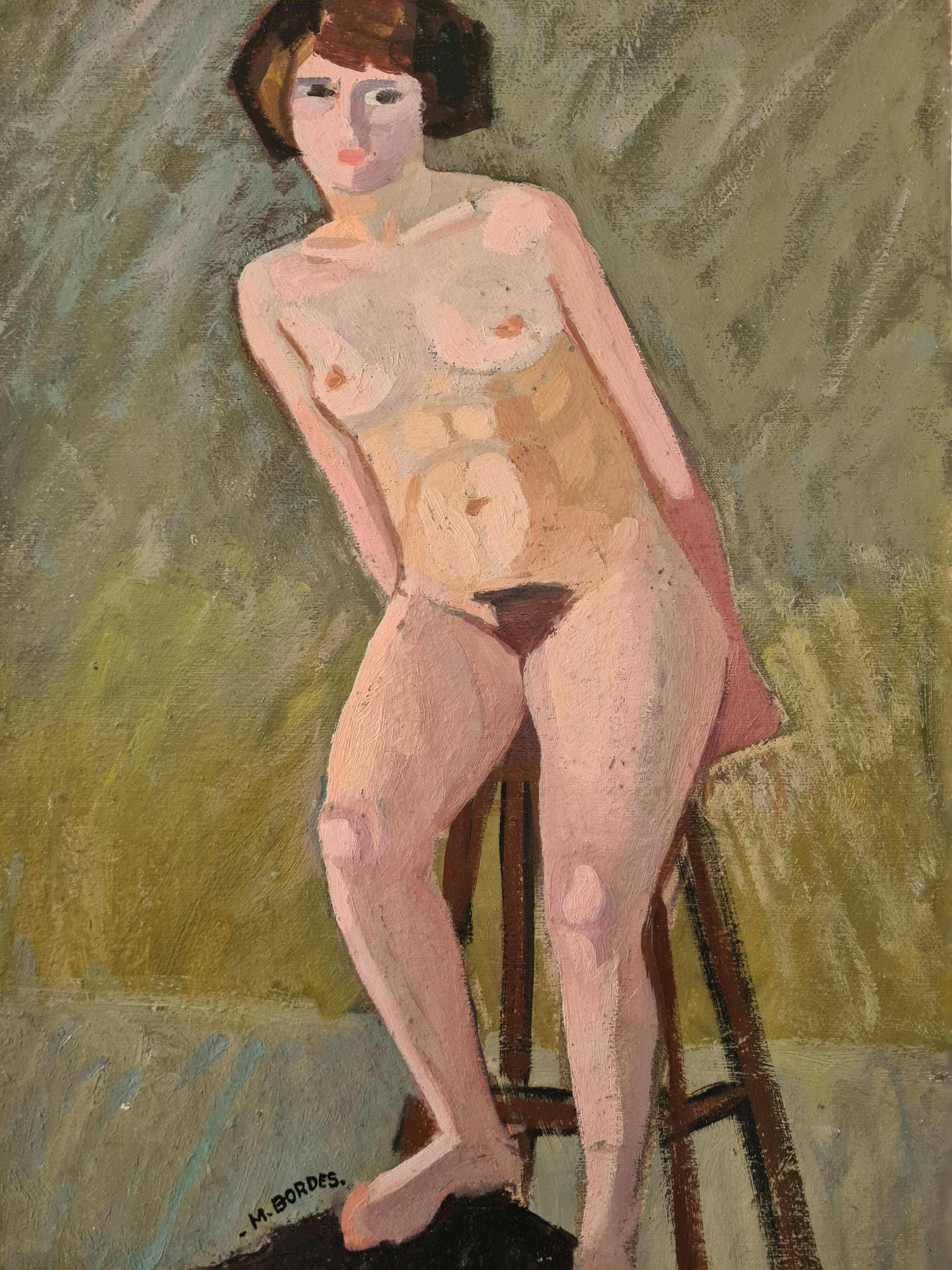 Portrait of a nude on a stool 1923