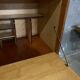 Secretary vintage oak compass feet, 1960s